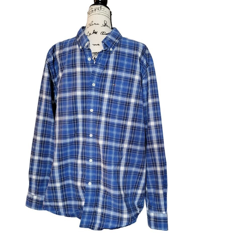 Tommy Hilfiger Classic Fit Plaid Men's Button Down Shirt